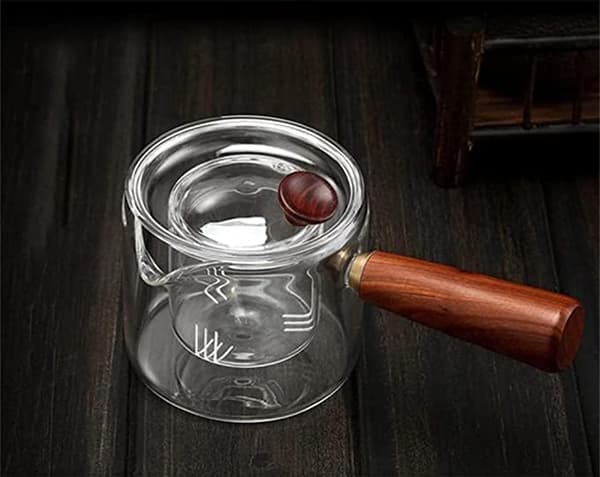 Bærbar glastekande med infuser, til løs te, 450 ml -