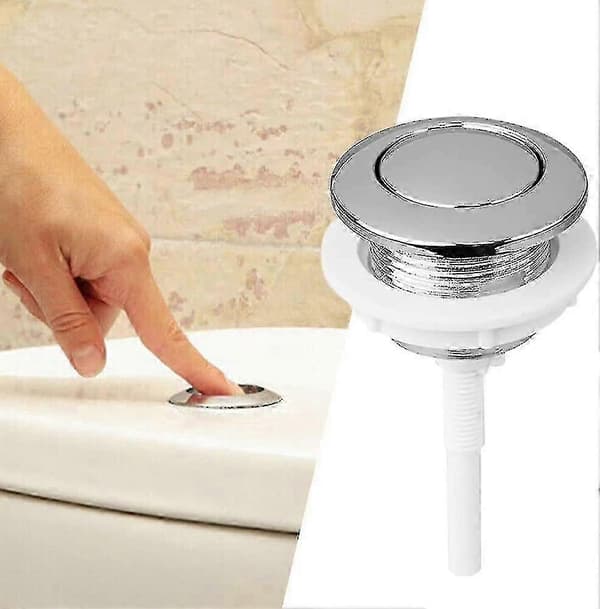 Spyleknapp, 38 mm trykknapp for bad og WC, vannbesparende enhet - egnet for toalettsisterner