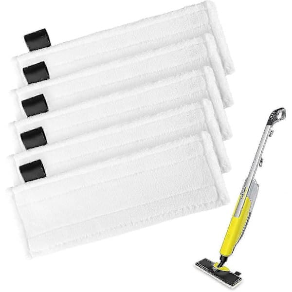 5-pak Kärcher dampmoppeklude, Kärcher dampmoppetilbehør, kompatibel med Kärcher Easyfix Sc2 Sc3 Sc4 Sc5-serien Kärcher dampmoppe Cl p