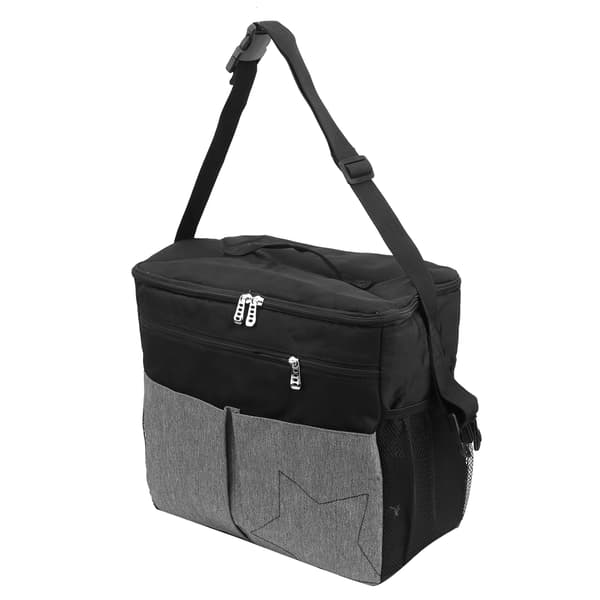 Mamma Messenger Bag Large Capacity Stroller Hanging Organizer Waterproof Handbag Black