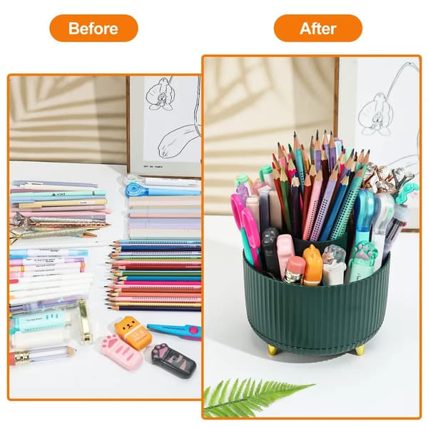 360° Rotating Desk Organizer Spice Rack Rotating Refrigerator Organizer, for Kitchen Pantry Cabinet Storage