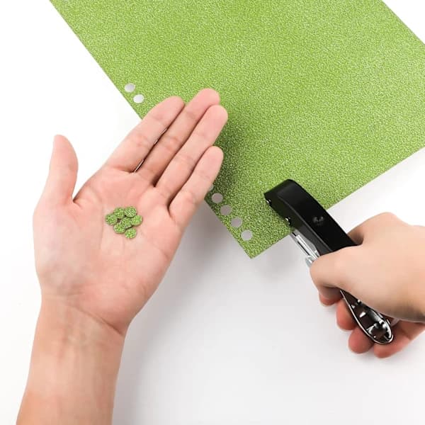 1 hålslag för papper, 8 mm/6/15 tum handhållet enkelhålsgrepp