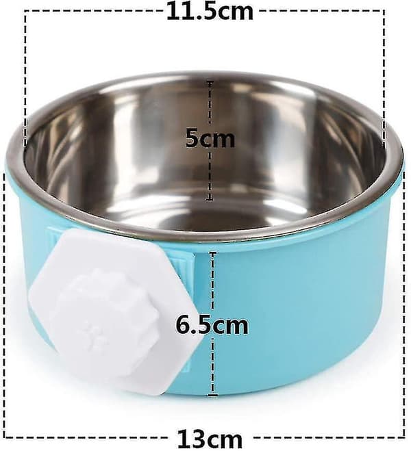 Dog Crate Bowl 2-pack Removable Double Food Bowls