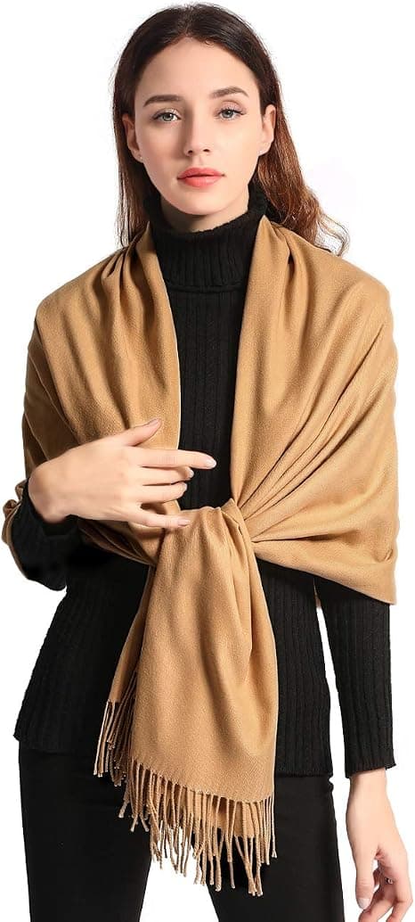 Cashmere Vinter Varmt Skjerf for Kvinner Pashmina Sjal Wrap Menn Stor
