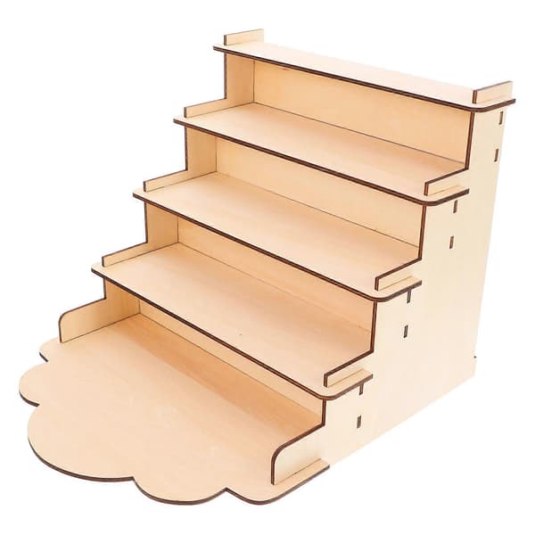 Bærbar postkortstativ kortholder egnet for skrivebordsbruk og håndverksmesser 35x30x26,5 cm multifunksjonell oppbevaring 1-pakning
