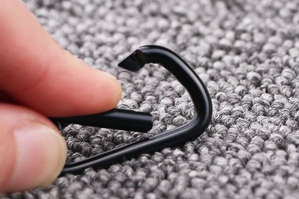 6-pack Aluminum Carabiner D-shaped Buckle Bag, Keychain Clip, Spring