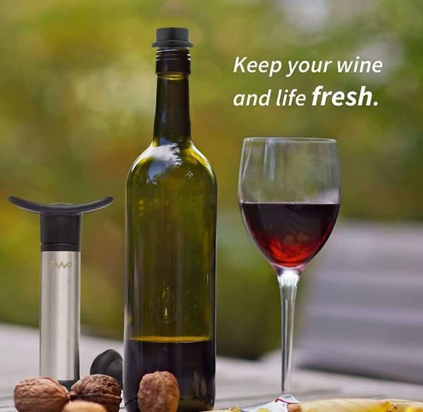Vacuum Stoppers, Wine Stoppers, Reusable Bottle Seal to Keep Wine Fresh (6 Stoppers)