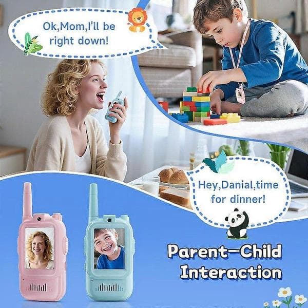 Video Walkie Talkies til børn, håndholdte genopladelige video-intercom walkie talkies til børn, til udendørs brug