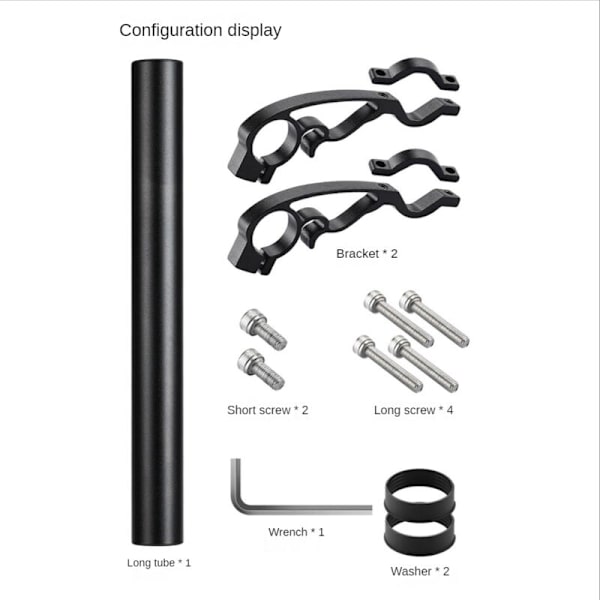 Extension Frame Lamp Code Table Frame Bracket Extension Frame Rider Accessories, Black