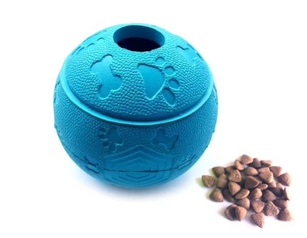 Interaktiv hundleksak bitresistent hundgodisdispenserboll 8cm