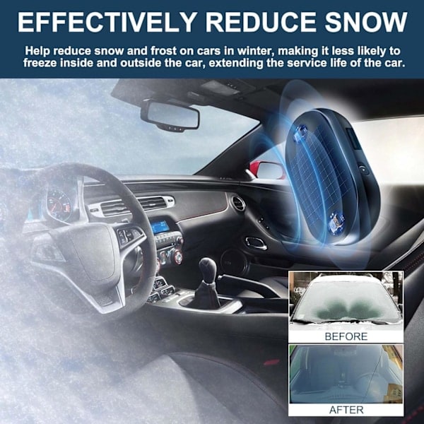 3-pack Solar Car Defroster - Electromagnetic Molecular Frost/Snow Remover
