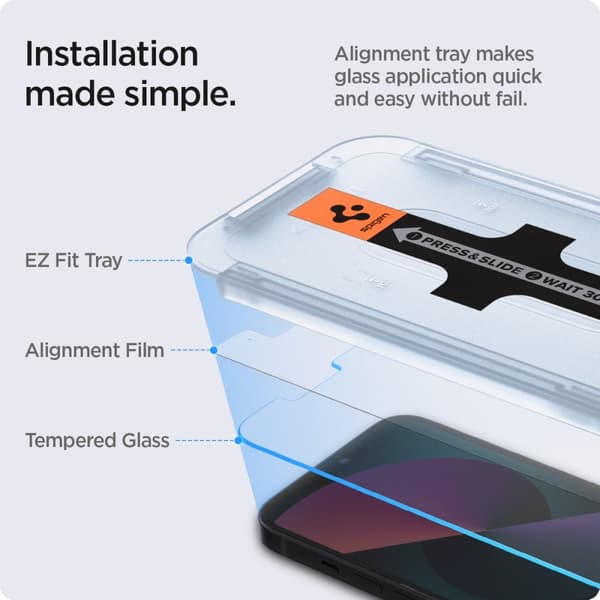 Spigen GLAS.tR Ez Fit -näytönsuoja 2-pakkaus iPhone 16e/14/13/13 Pro[JUN] 45 45