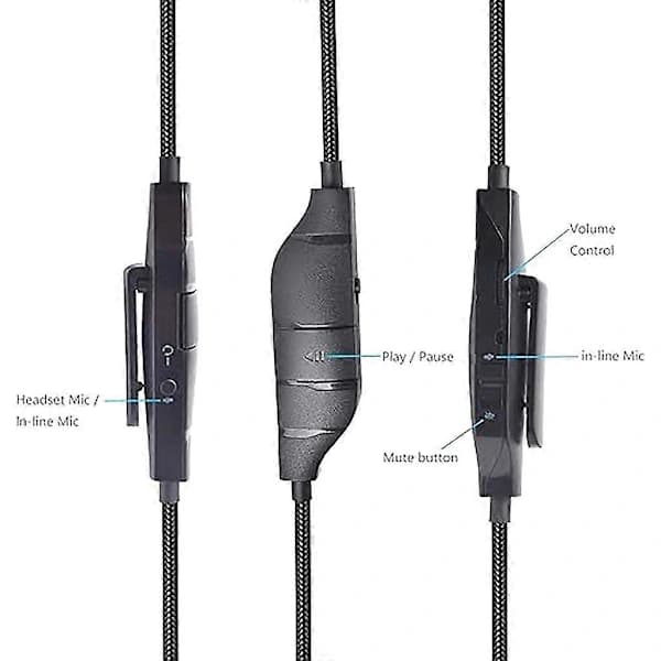 Kompatibel kabel med volumkontroll for G633 G933 G935 G635 gamingheadset