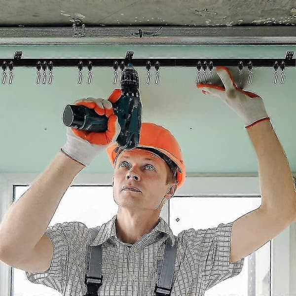 1 Meter/5 Meter Sort Bøjelig Loftskinne Gardiner Skinne Fleksibel Loftgardin
