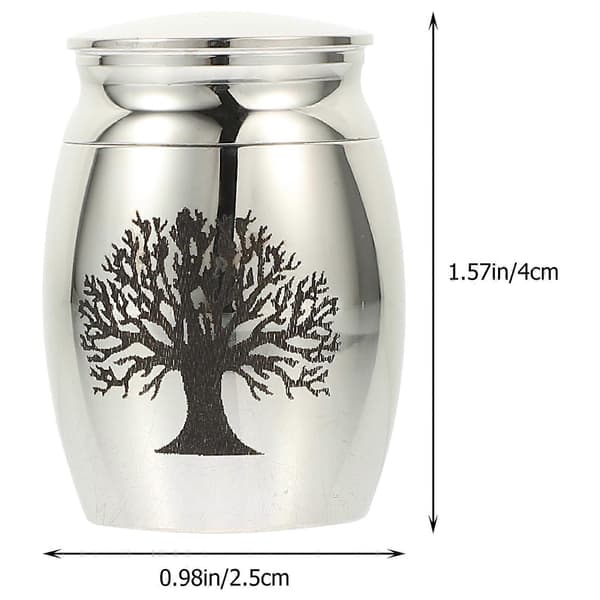 1st Funeral Urn for Ashes Stainless Steel Mini Jar Pet Ash Casket