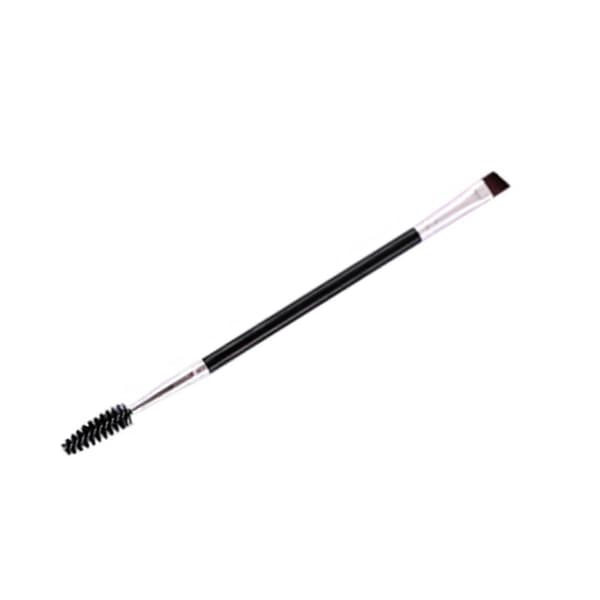 Angled Double-Ended Eyebrow Brush with Spoolies 15cm Portable Makeup Tool