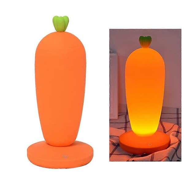 LED Natlampe Genopladelig Mini USB-lampe Bærbar Belysning til Hjemmekontor (Orange Gulerod) Orange Orange
