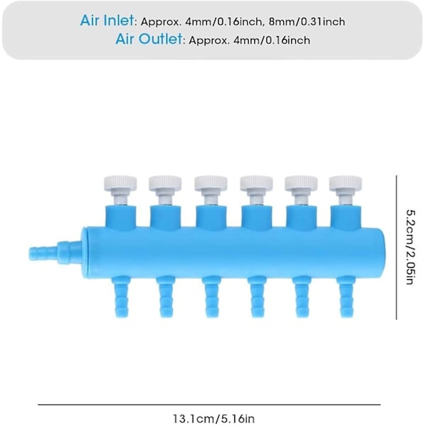 Akvaarion ilmanjakaja, akvaarion happijakaja (6-tie, sininen)