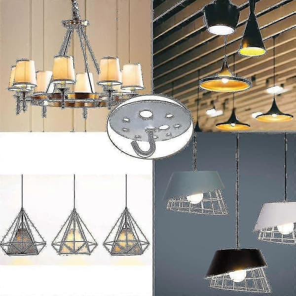 Metalloftkrog Ro-Bas 90mm Kraftig Lysekrone Krogholder, 2 Stykker