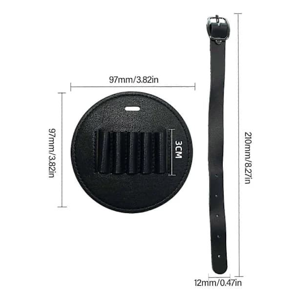 Udendørs Golf Tee Holder Bærbar PU Læder Golf Tee Opbevaringstaske Bæretaske Rund Golf Tee Holder Hængetaske Sort