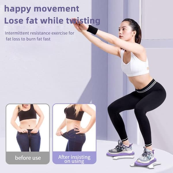 Dubbelpedal hemfitnessutrustning dans split midjetwister Rosa Rosa