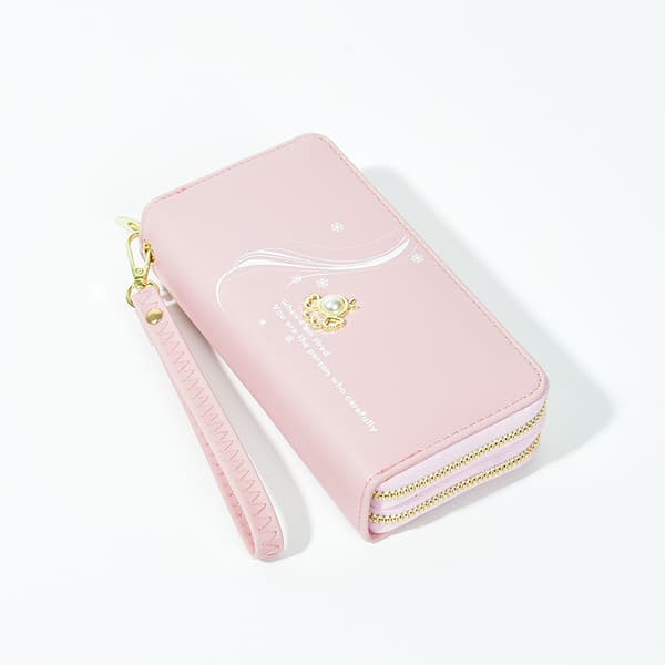 Armbånd Lommebok PU Lær Veske Dame Clutch Feriegave Rosa