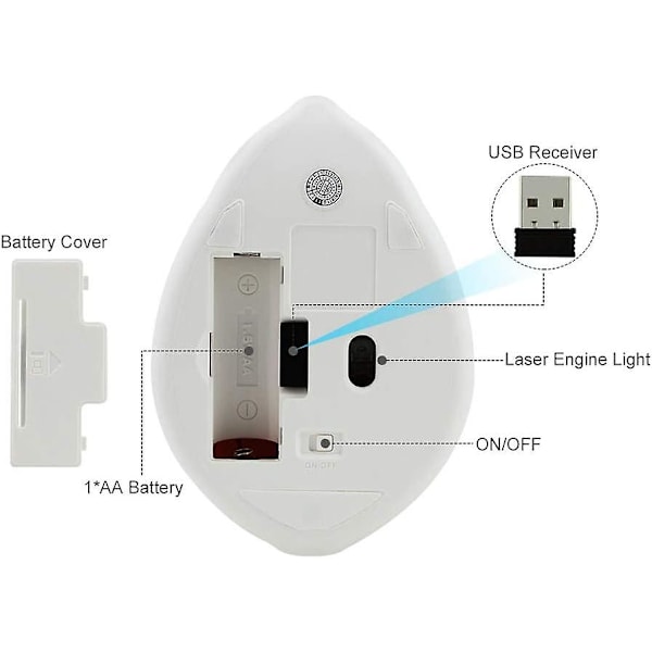 Söpö Hamsteri-Hiiri, Langaton Hiiri 2.4ghz 1200 Dpi Hiljaisempi Käyttö Cartoon Eläimen Muotoinen Kannettava Optinen Hiiri USB-vastaanottimella Windows-Kannettavalle Tietokoneelle Pc Compu