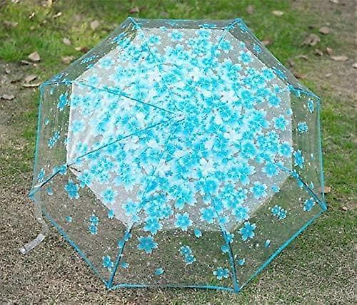 Transparent Hopfällbart Paraply Körsbärsblommor Klart Paraply Se Genom Regn Hopfällbart Paraply