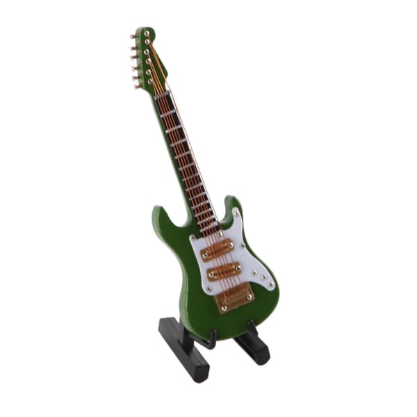 Elektrisk gitarpynt Miniatyrdekorasjon Minimusikkinstrumentmodell Gave 10 cm