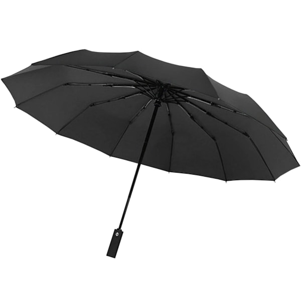 Compact Umbrella: Protective, Lightweight & Perfect for Work/School Svart black