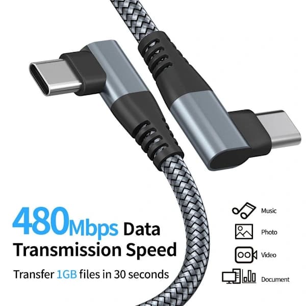 USB C til USB C-kabel SORT 1MSTYLE1 STYLE1 Sort 1mStyle1-Style1