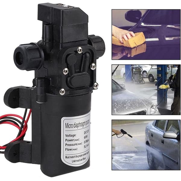12V Water Pump, 20mm High Pressure Hose Connection, Self-Priming Diaphragm Pump for RV, Caravan, Boat, Garden