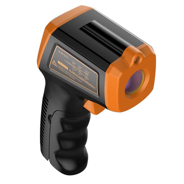 Digital IR Infrarødt Termometer Temperaturpistol Varmeføler Kontaktløs [DB] Oransje Orange