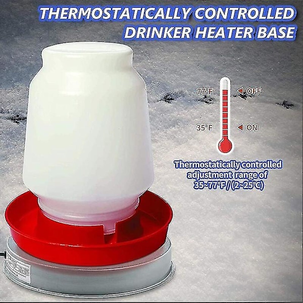 Kryc Vattenvärmare Bas för Fjäderfä, Vattenvärmare Platta för Fjäderfä, Metall Värmare Bas för Vinter Avfrostning, Fjäderfähus Verktyg Tillbehör