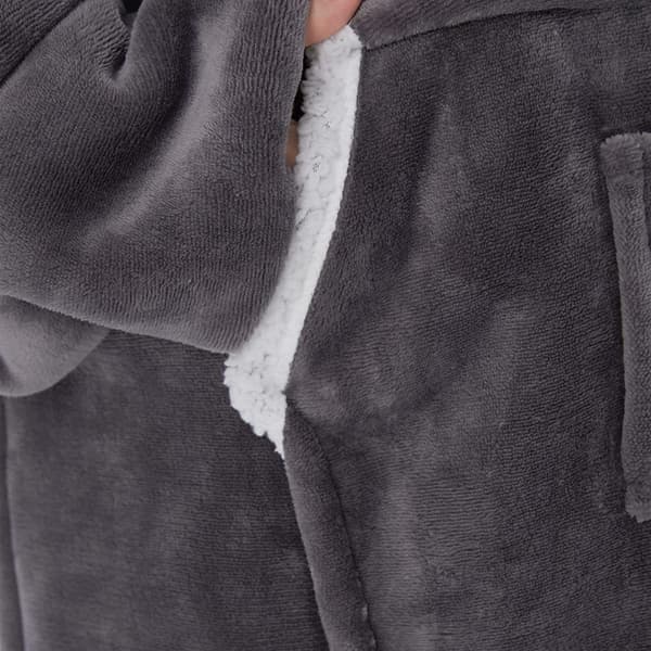 Hettegenser-pledd med ermer, lang herre Sherpa koselig genser, varmt oversized hettegenser-pledd, dame fluffy hettegenser-pledd, Snuggie koselig