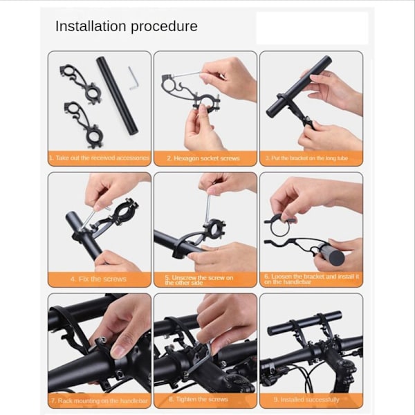 Extension Frame Lamp Code Table Frame Bracket Extension Frame Rider Accessories, Black