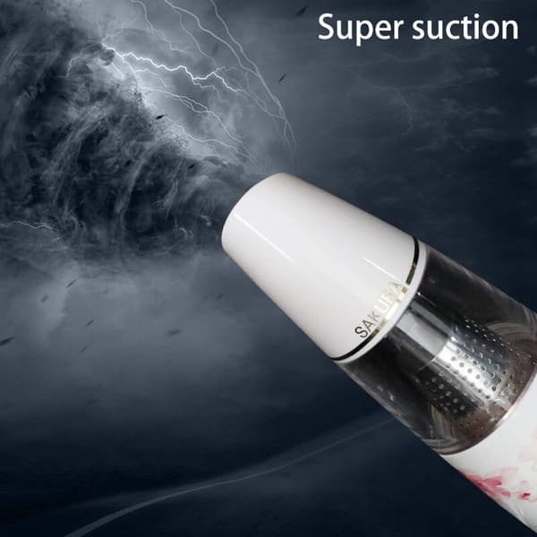 Car vacuum cleaner, 4000PA strong suction wet/dry portable handheld auto dustproof, USB charging, white