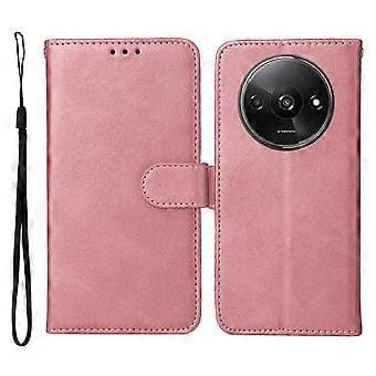 Til Xiaomi Redmi A3 4G/Poco C61 4G Etui Magnetisk Lås Læder Flip Tegnebog Telefon Etui Style D