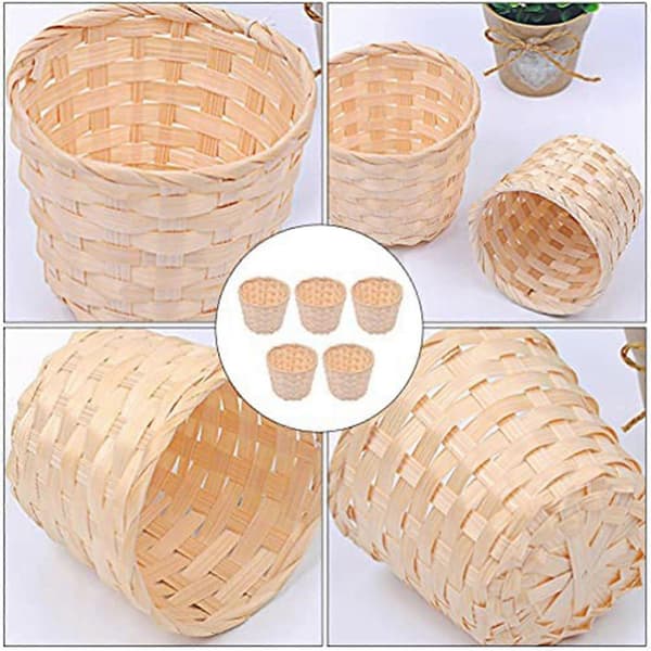 5 st Mini Woven Baskets Without Handles For Party Gifts Crafts Decoration Suitable For Various Occasions