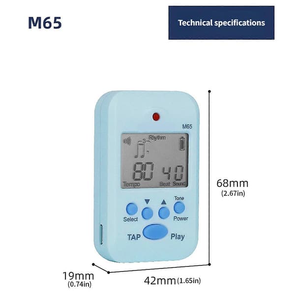 Small Electronic Metronome Professional Clip-on LCD Digital Rhythm Metronome for Jump Rope and Running Training Red Red Red