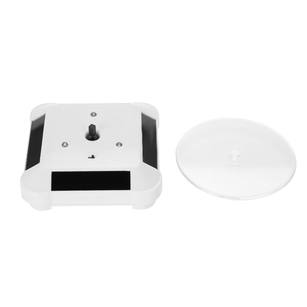Solar Showcase 360 Rotating Turntable Watch Phone Jewelry Display Stand LED Light (White)
