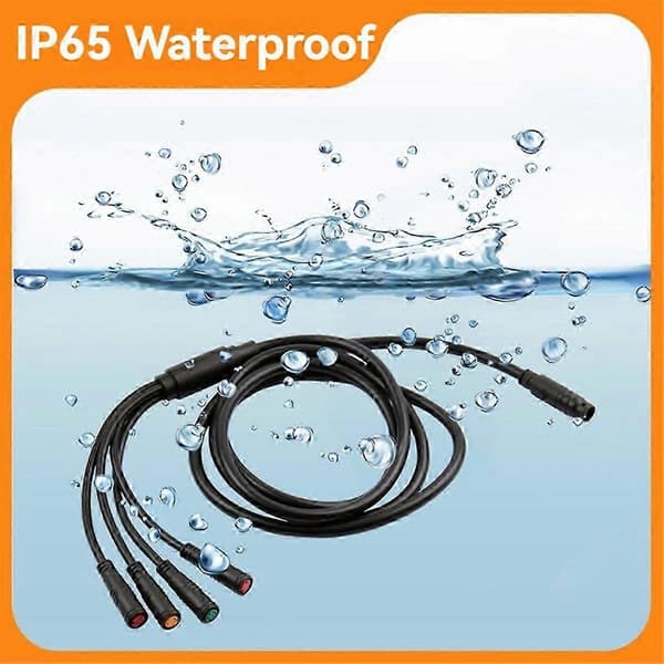 Electric Bicycle Cable 1 to 4 Wiring Harness Main Cable Waterproof Connector for Electric Bicycle Throttle LCD Brake
