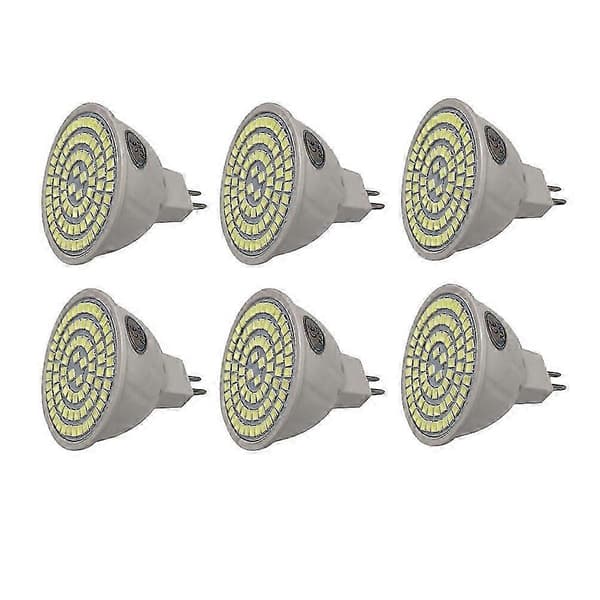 6 stk 8W MR16 LED-pærer Spotlight Lampe Lyspære Dagslysbelysning Downlight Energisparing (Varmhvit)