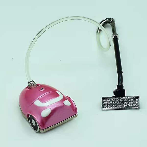Mini Støvsuger Multifunksjonell Nyhet 1/12 Skala Dukkehus Støvsuger Ornament - Grå Sølv Silver
