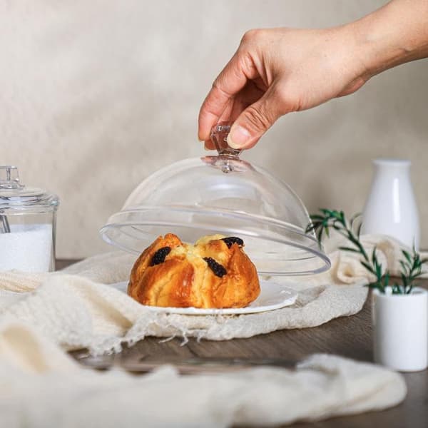 6 tommer akryl madlåg, små kagekupler snackdisplay, sæt med 2 stk - 2pcs