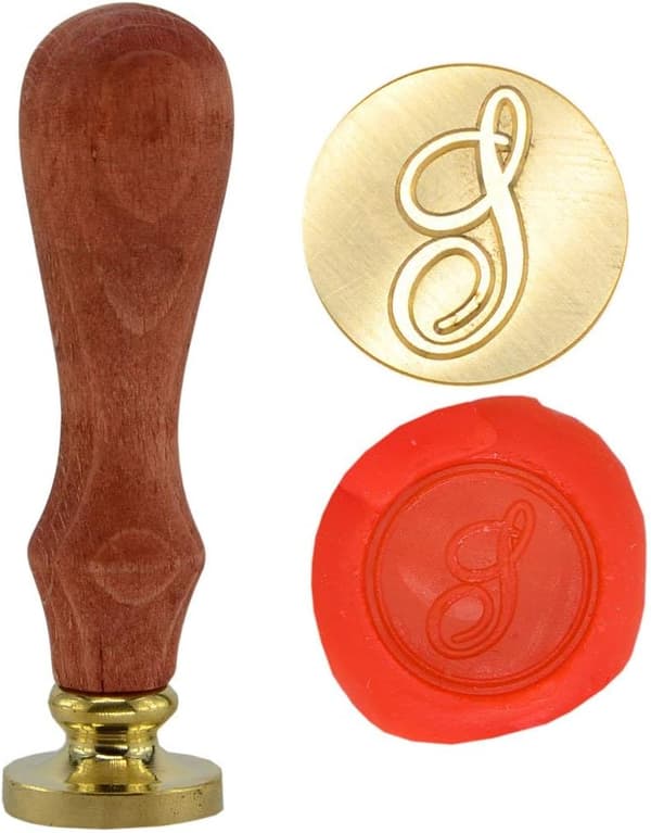 Retro messinghode trehåndtak 26 bokstaver A-Z Alfabet bokstav voks klassisk Siegellack forsegling stempel GZ4 (S) -