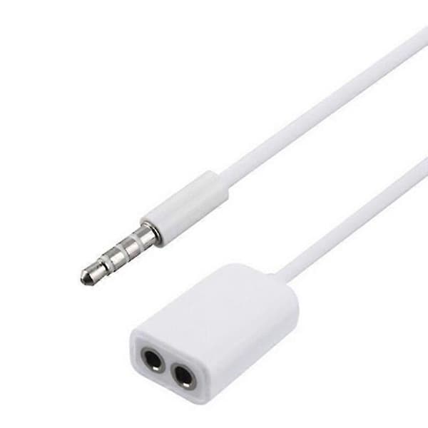 3,5 mm Aux 1 han til 2 hun lyd hovedtelefon headset splitter kabeladapter