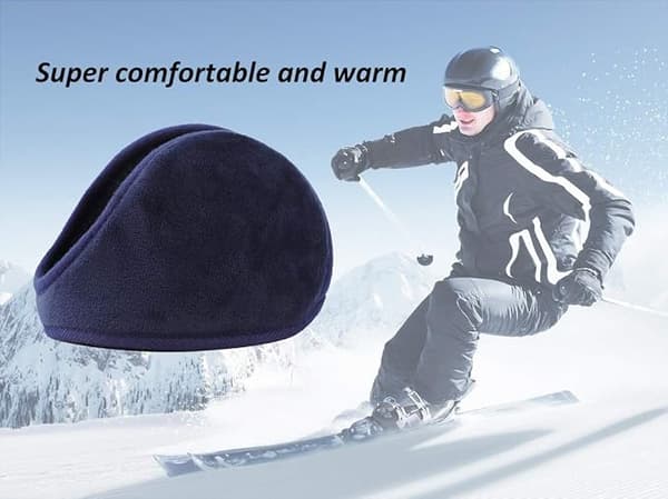 Ørevarmere til Mænd & Kvinder Klassisk Fleece Unisex Vinter Varme Øremuffer Marineblå