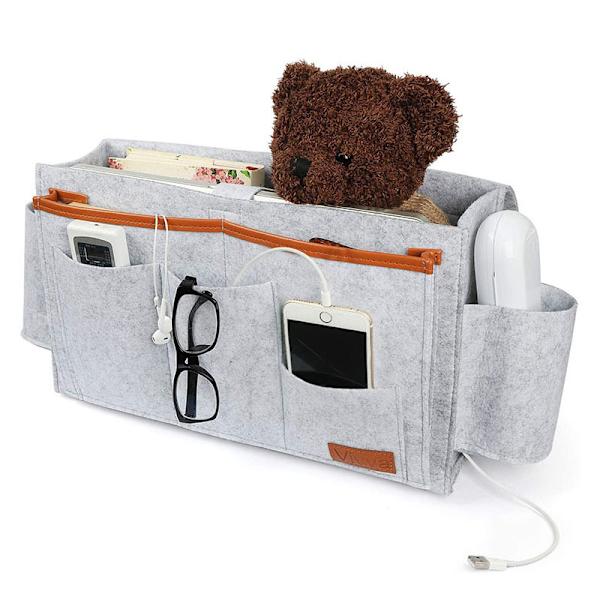 Felt Storage Box Large Storage Bag Car Bed Organizer Hanging Storage Storage Box Black