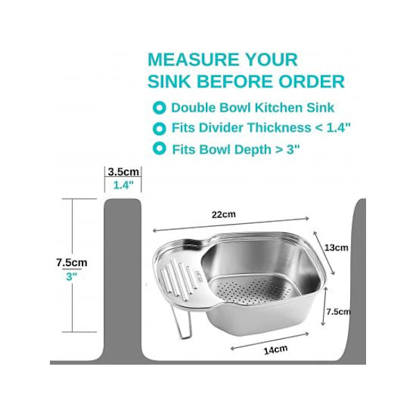 Multifunctional Corner Sink Strainer, Food Catcher, Waste